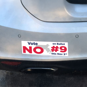 Vote No on Ballot #9 - Bumper Sticker